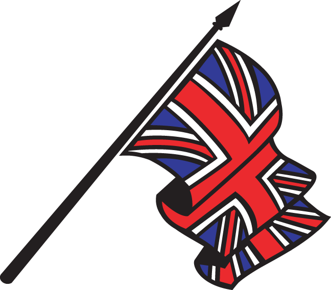 Union Jack Flagon Pole Illustration