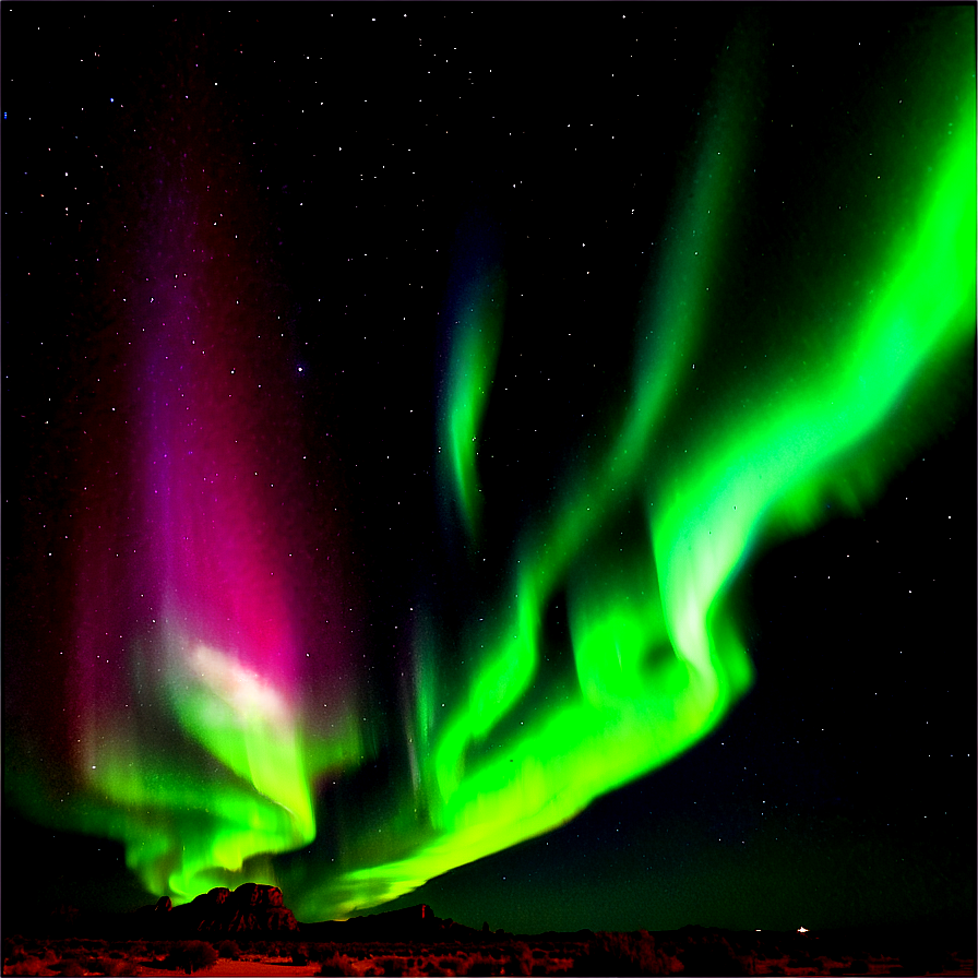 Unique Aurora Over Desert Png Dvy