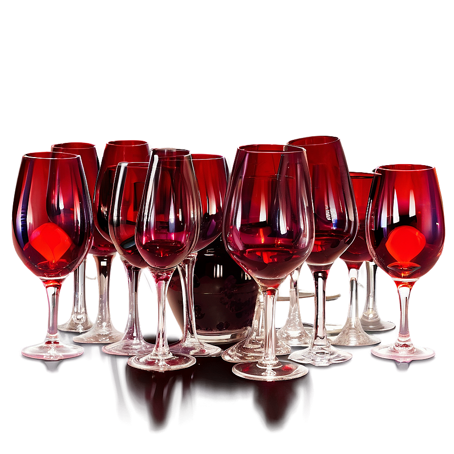 Unique Wine Glasses Collection PNG 06212024 PNG image with a transparent background, free high-resolution download