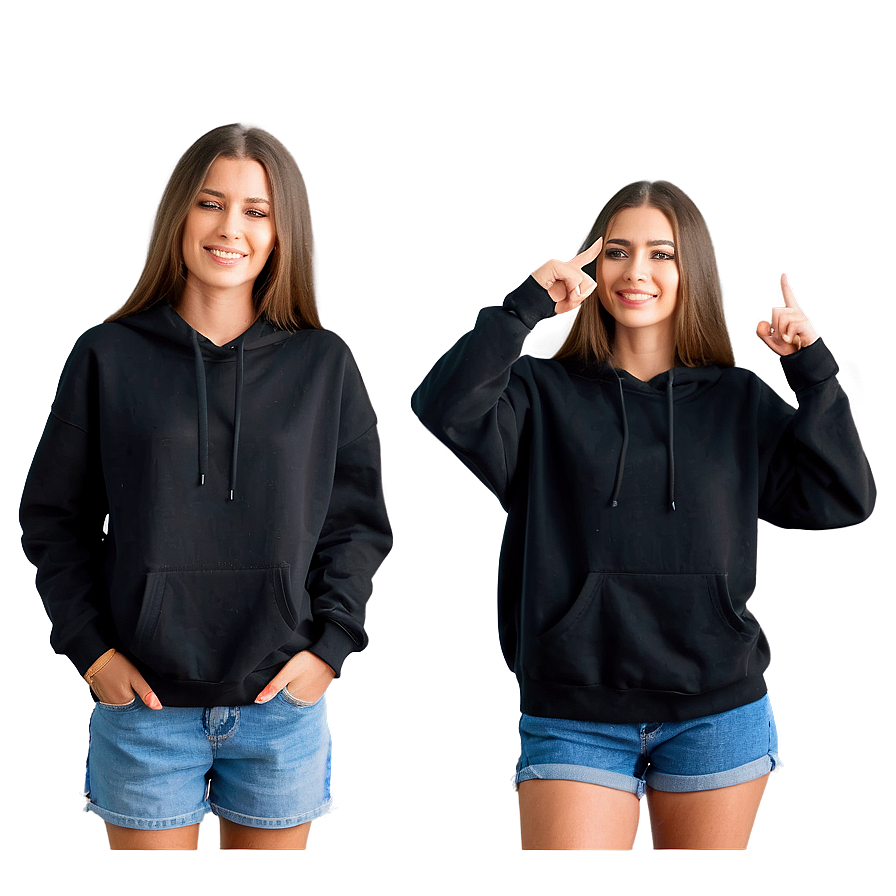 Unisex Black Oversized Sweatshirt Png 06272024