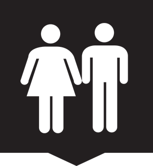 Unisex Restroom Sign PNG with transparent background