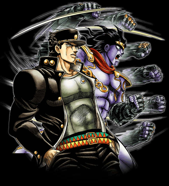Unit Jotaro Kujo - Stardust Crusaders PNG with transparent background