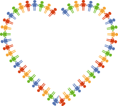 Unity Heart Community Concept PNG with transparent background