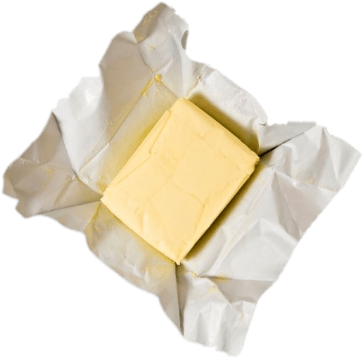 Unwrapped Butter Block PNG with transparent background