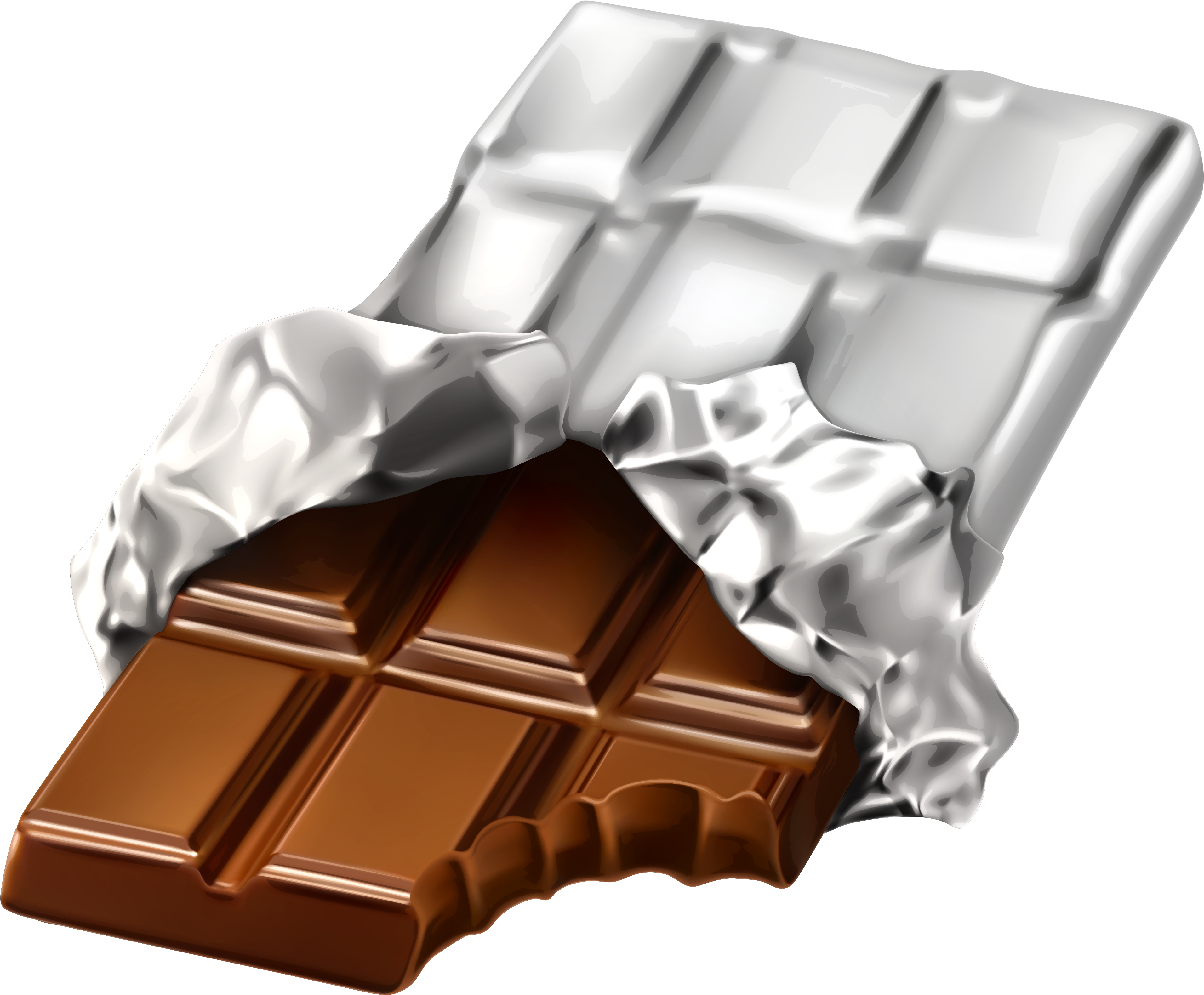 Unwrapped Chocolate Bar Illustration PNG with transparent background