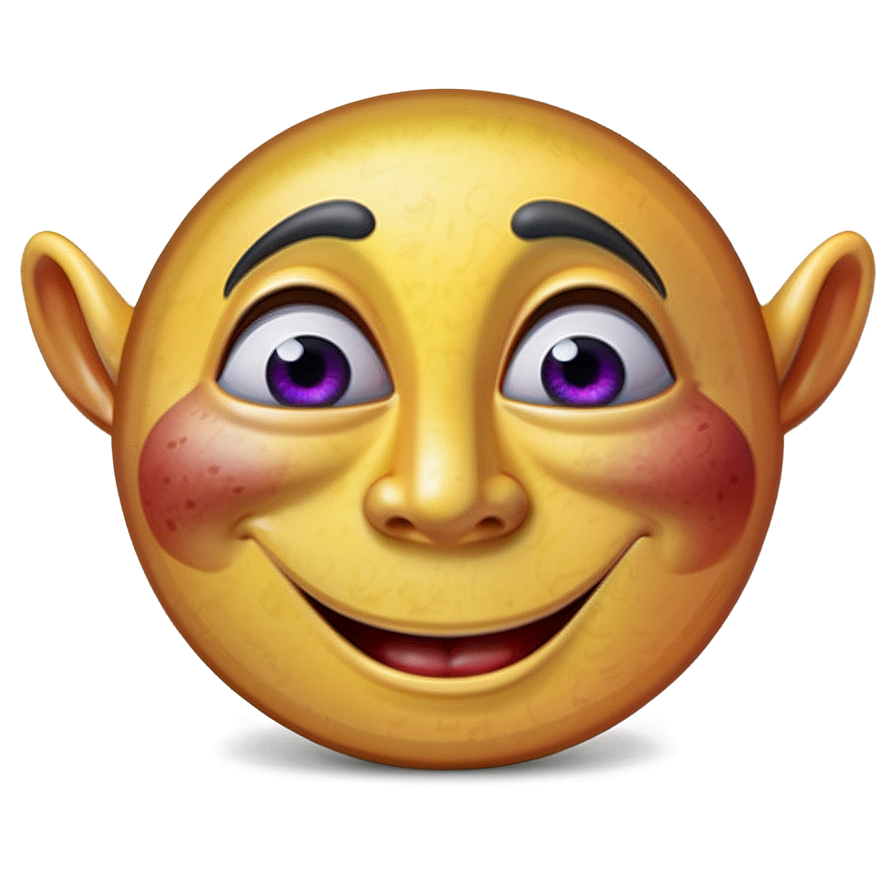 Upbeat Face Emoji Png 64