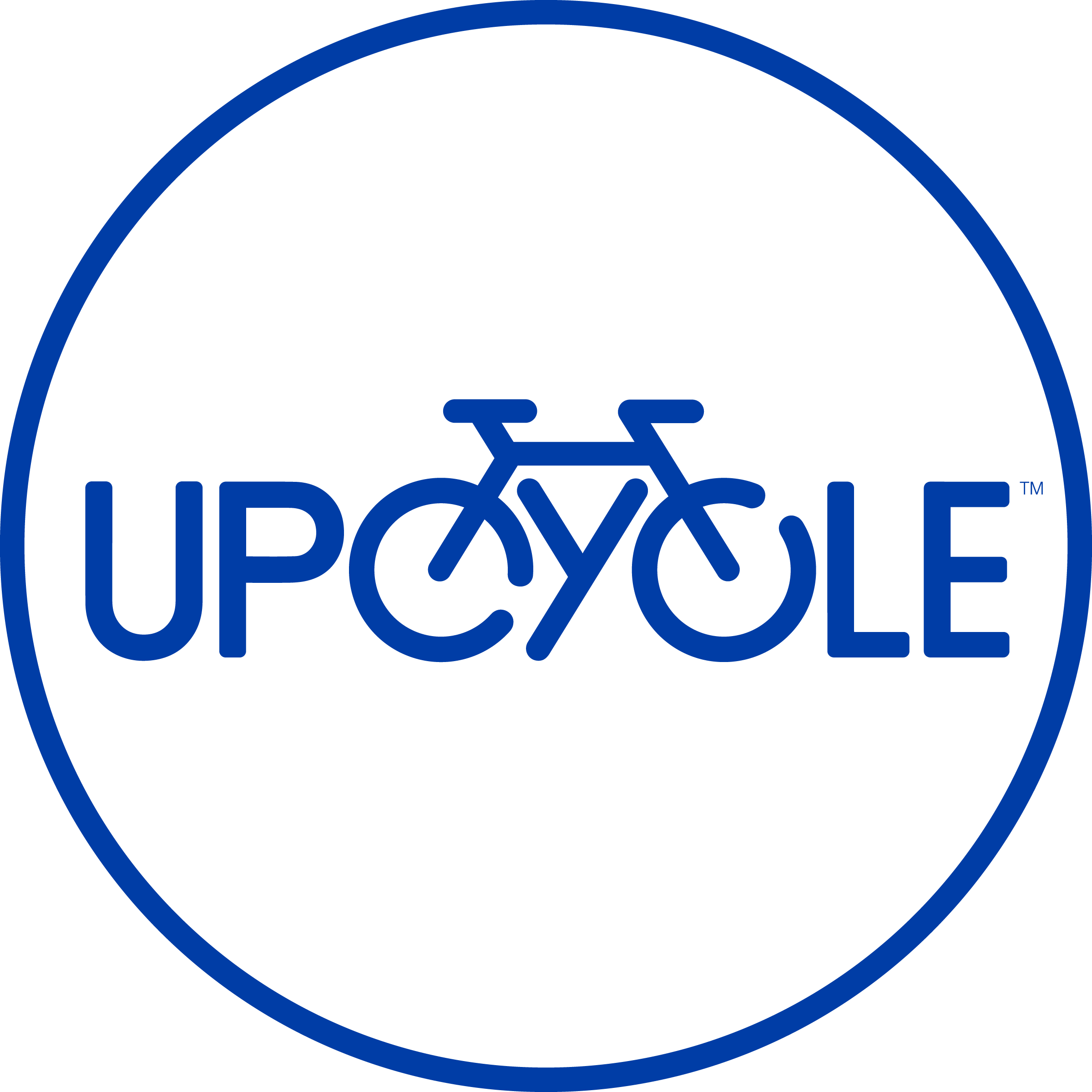 Upcycle Logowith Bicycleand Circle Outline