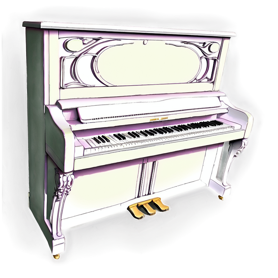 Upright Piano With Bench Png 27