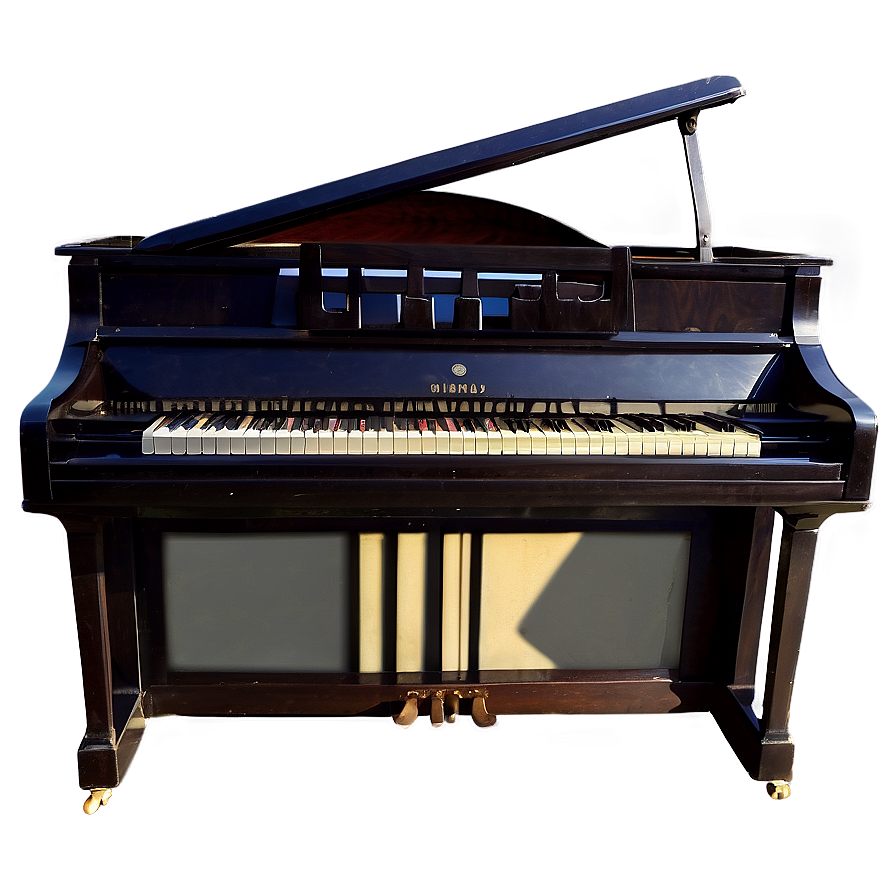 Upright Piano With Sheet Music Stand Png 06272024