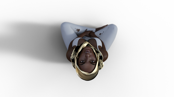 Upside Down Girl Portrait