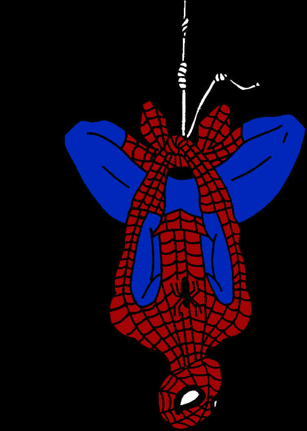 Upside Down Spider Man Illustration