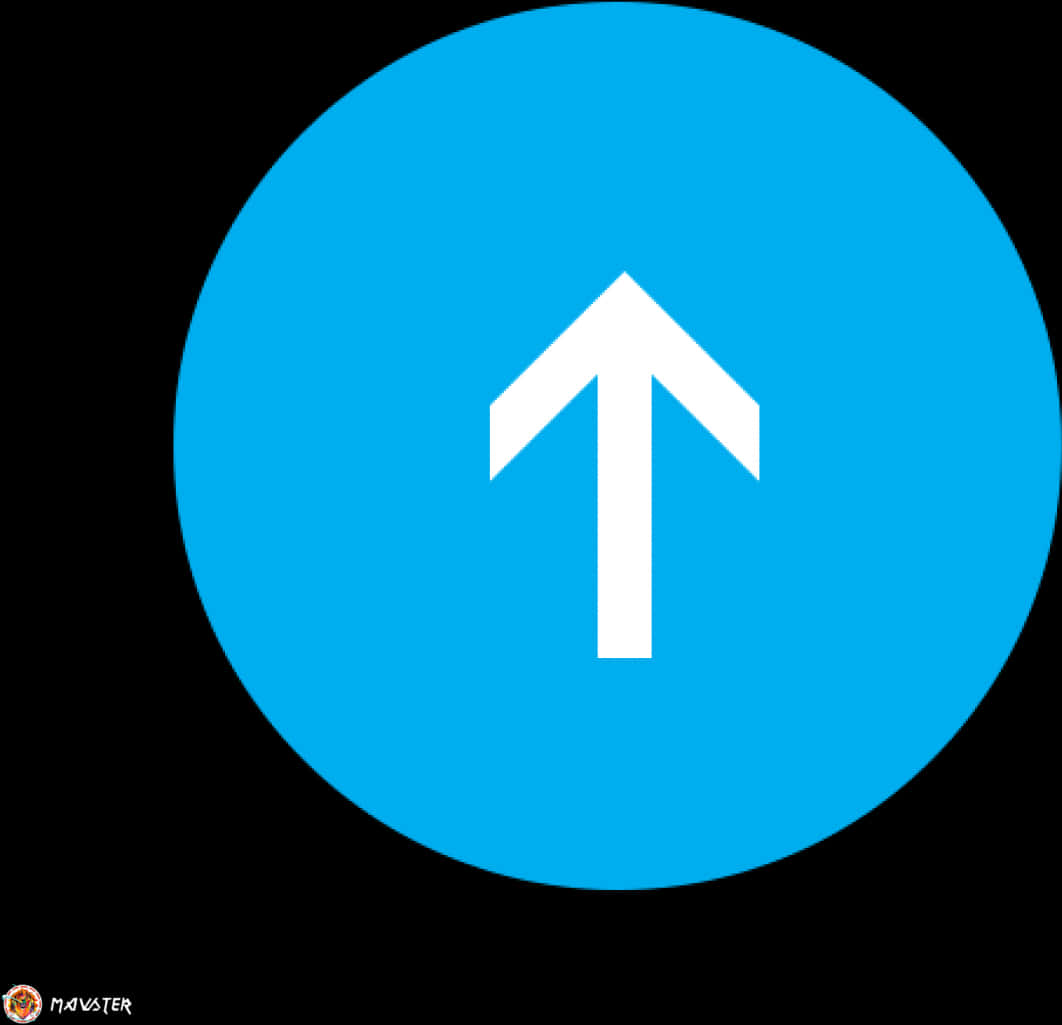 Upward Arrow Icon Blue Circle