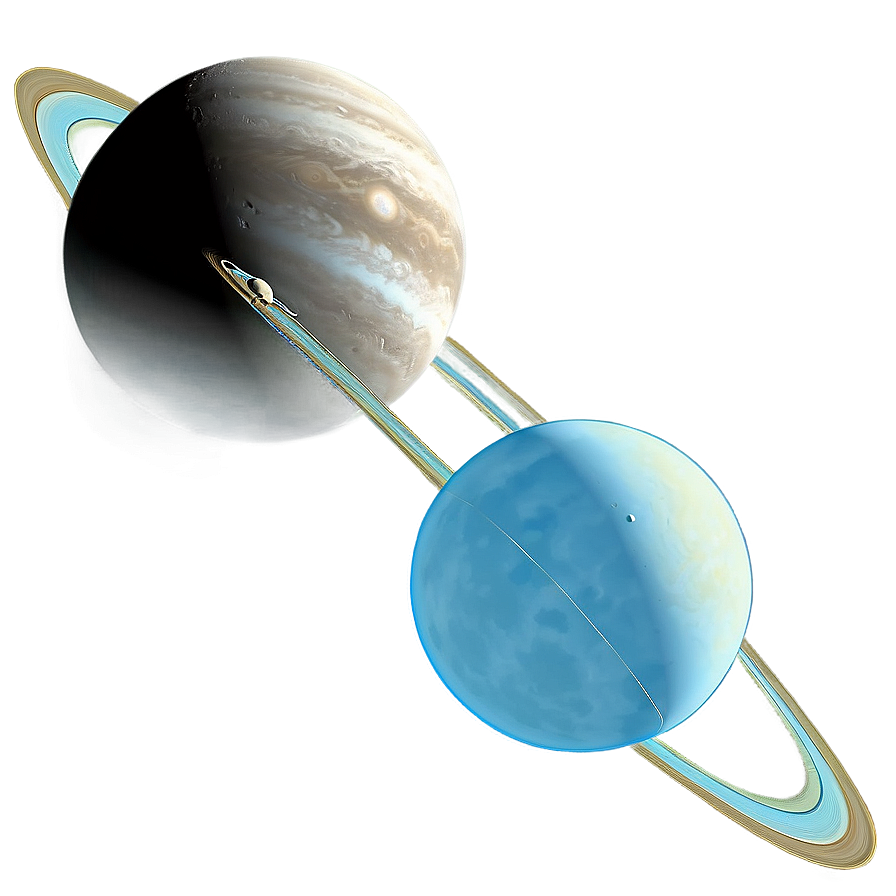 Uranus With Satellite Moons Png 05242024