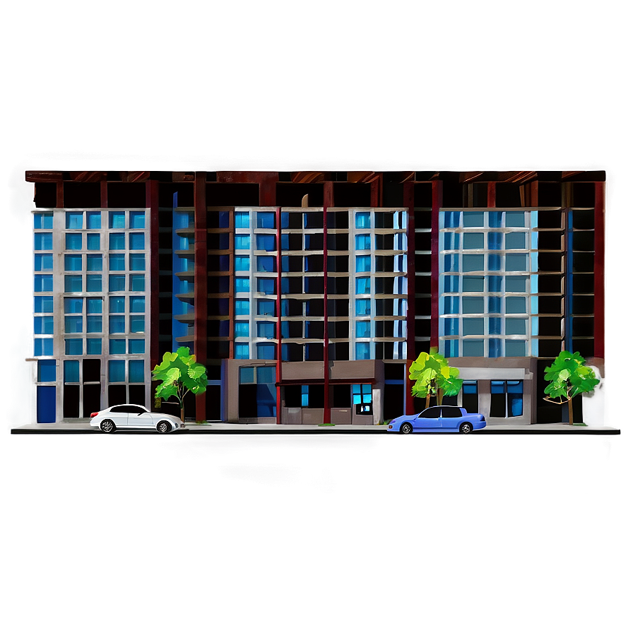 Urban Commercial Building PNG 12 PNG with transparent background