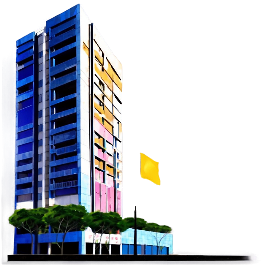 Urban Commercial Building PNG dek14 PNG with transparent background