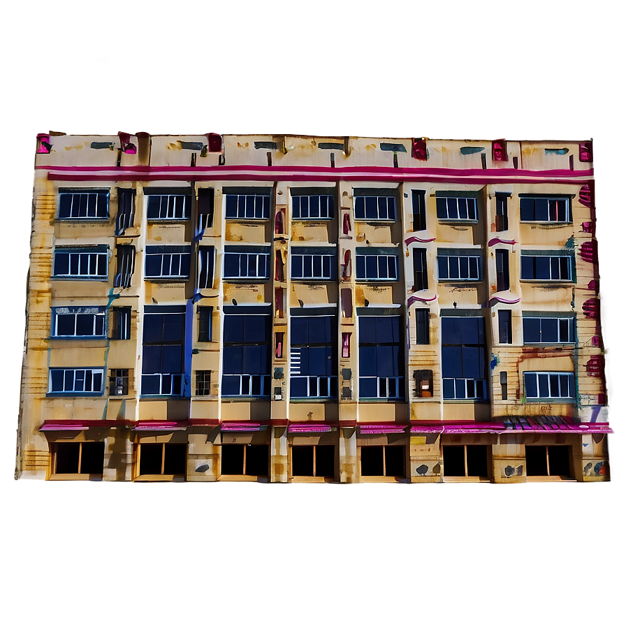 Urban Commercial Building PNG fus PNG with transparent background