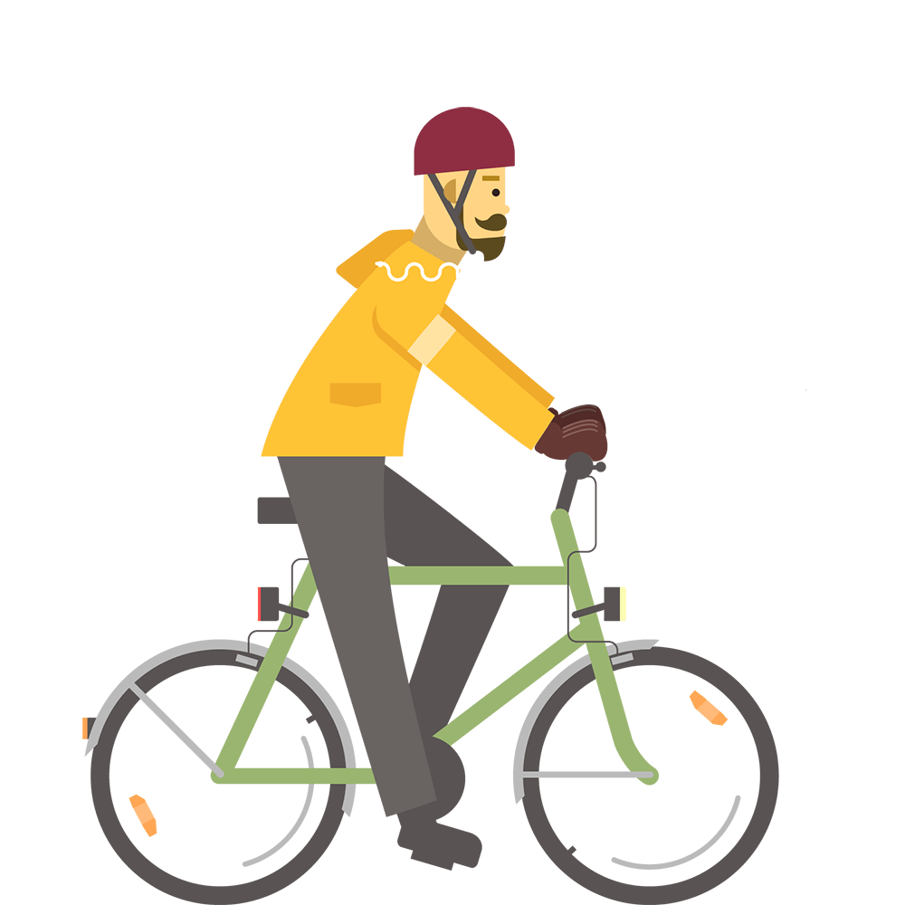 Urban Cyclist Illustration