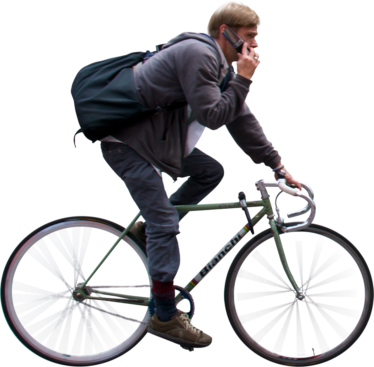 Bicycle With Man Png, Transparent Png PNG with transparent background