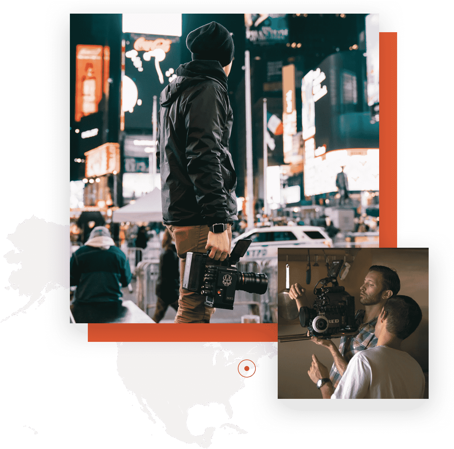 Videographer Carrying A Video Camera In Nyc, Two Videographers - Snapshot, HD Png Download PNG with transparent background