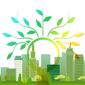 Urban Green Integration Concept PNG with transparent background