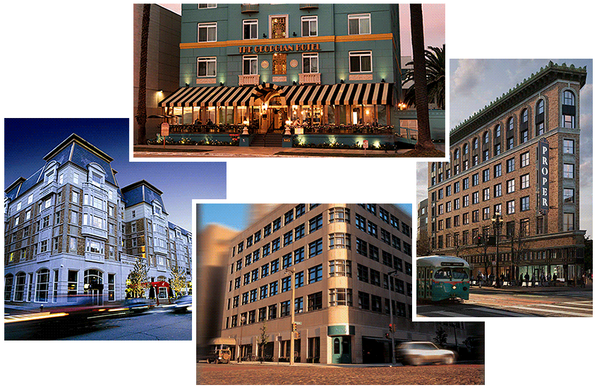 Urban Hotel Exteriors Collage