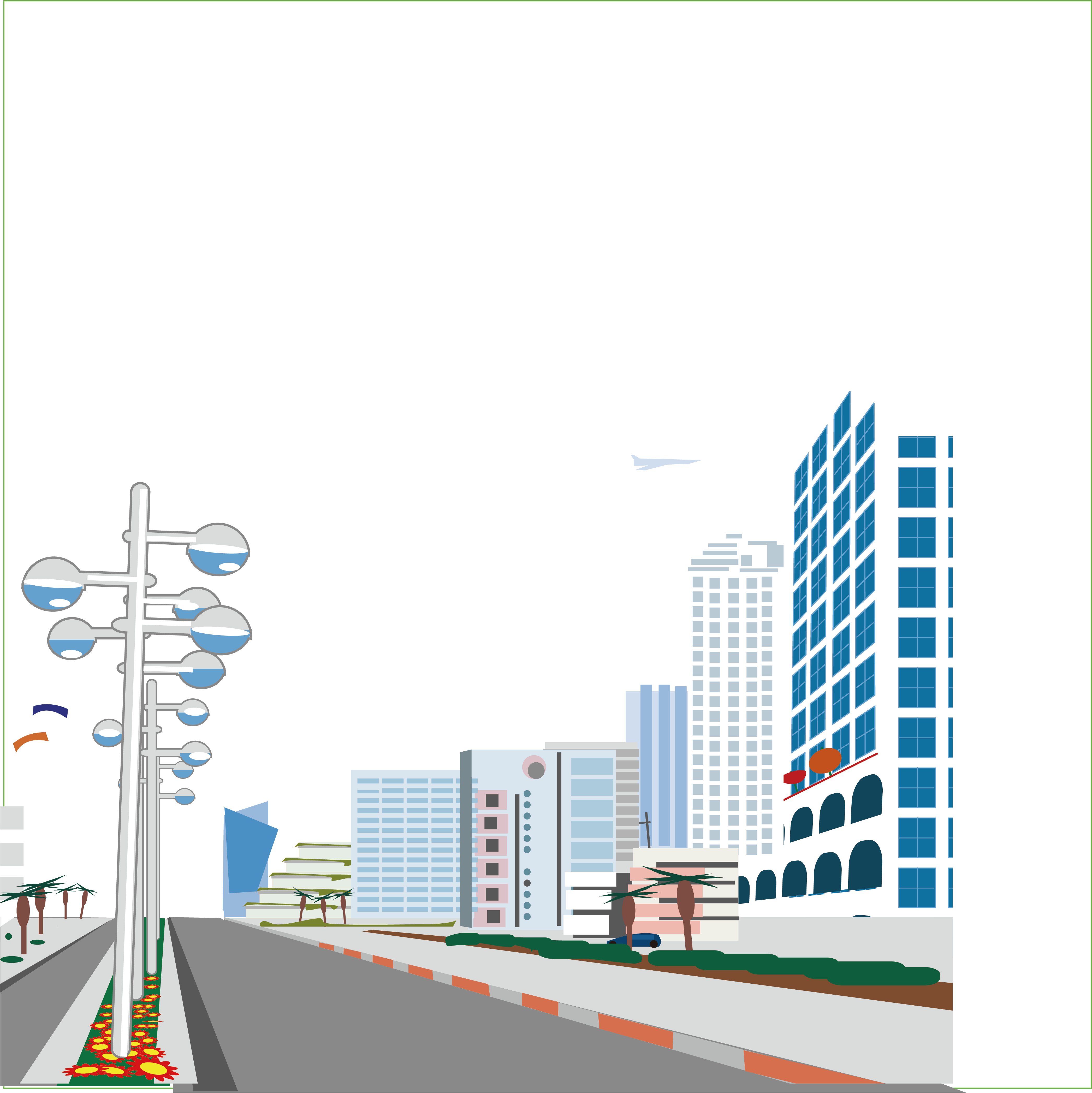 City Street Vector Png , Png Download - Street City Vector Png, Transparent Png PNG with transparent background