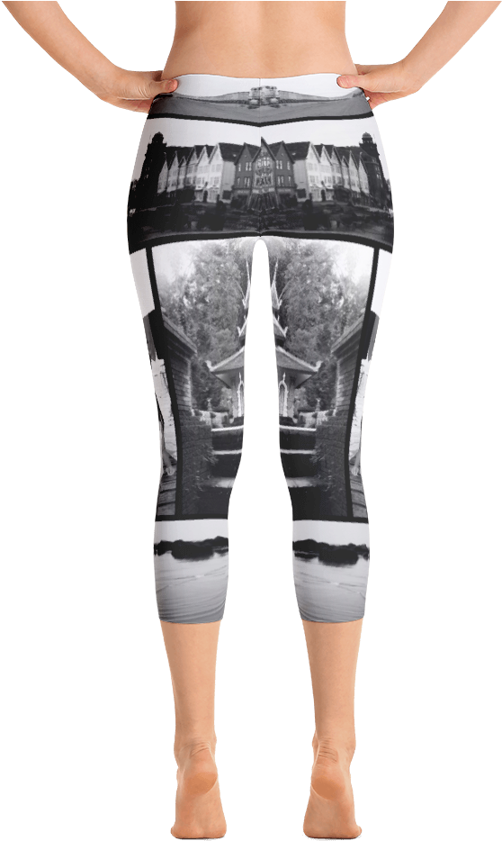 Personal Capri 2 Mockup Back Barefoot White - Capri Pants, HD Png Download PNG with transparent background