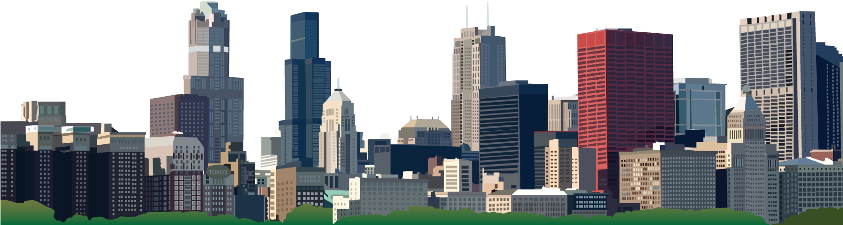 Urban_ Skyline_ Vector_ Illustration PNG image with a transparent background, free high-resolution download