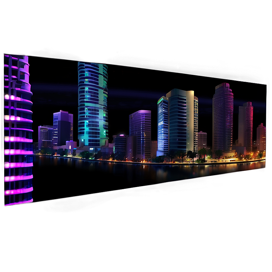 Urban Techno Nightscape PNG epl PNG with transparent background