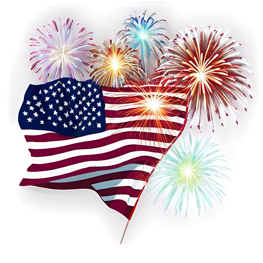 Usa Independence Day Fireworks Png Dye22