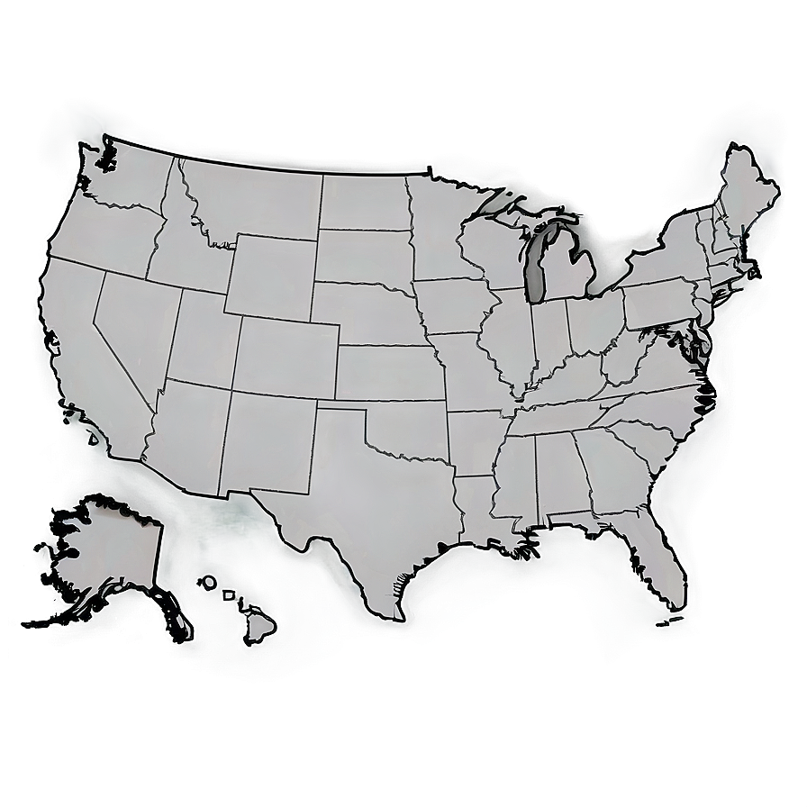 Usa Map Black And White Png Ira38