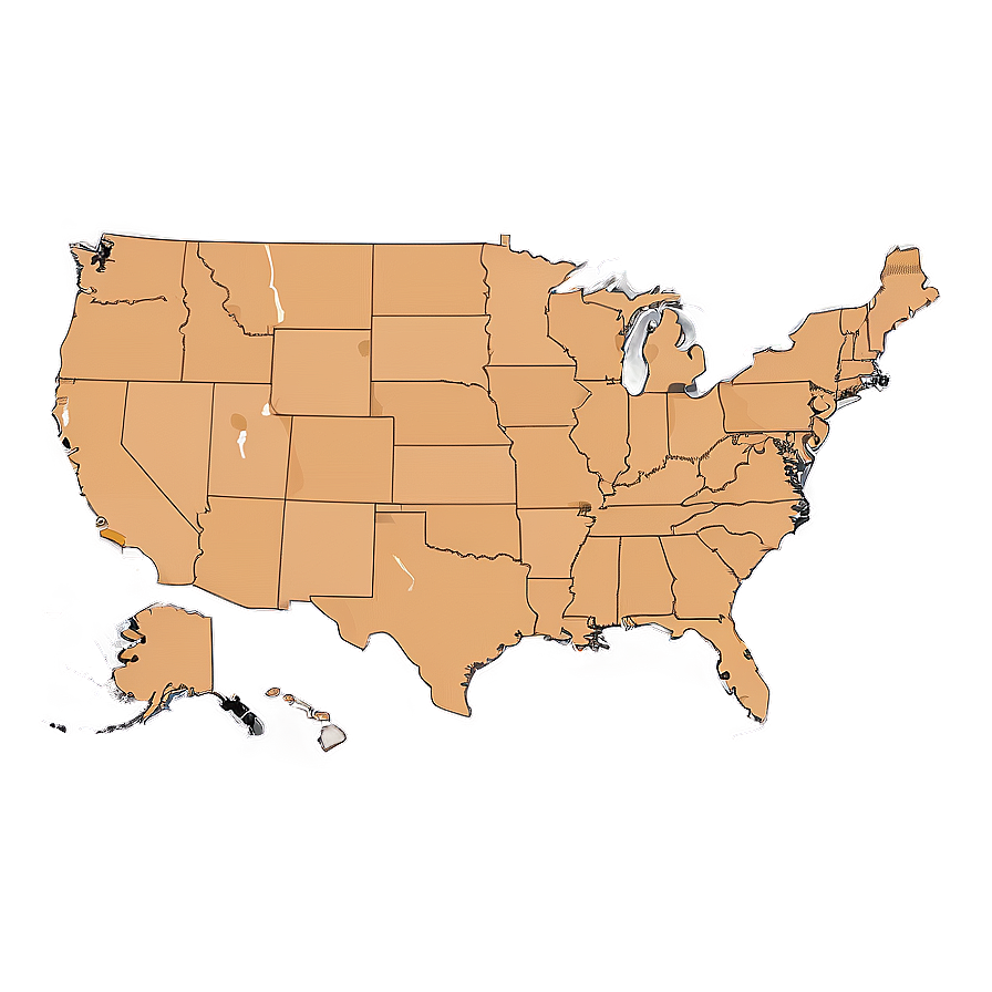 USA Map Outline PNG xli4 PNG with transparent background