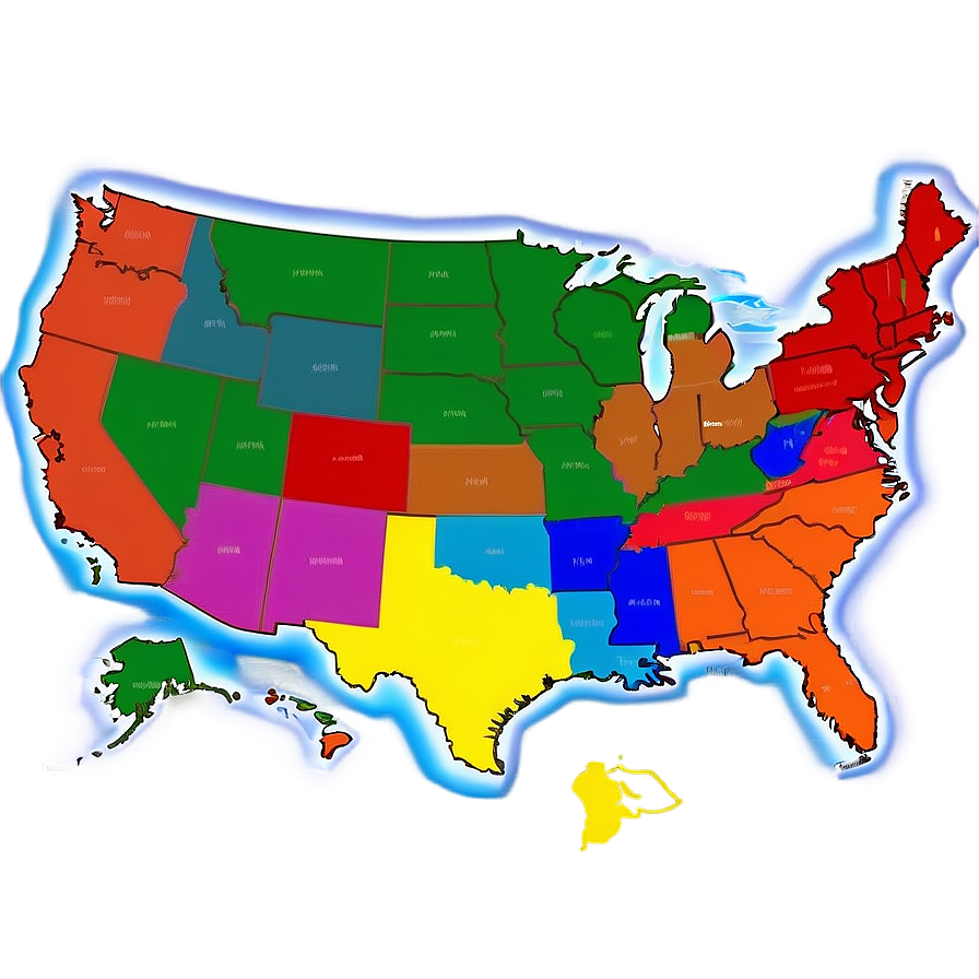 Usa Map Outline With Names Png 28