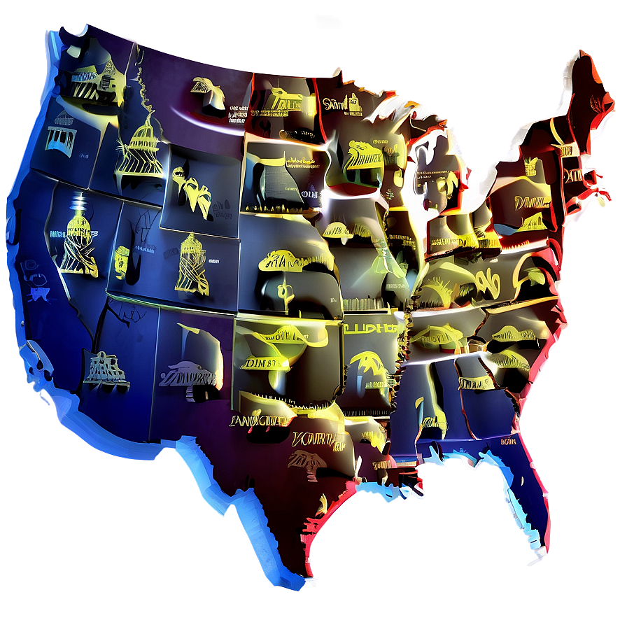 Usa Map Silhouette Png Chh