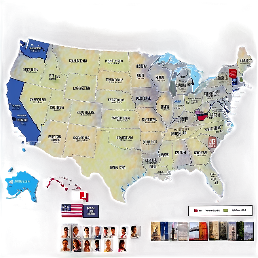 USA Map with Capitals PNG ggd PNG image with a transparent background, free high-resolution download