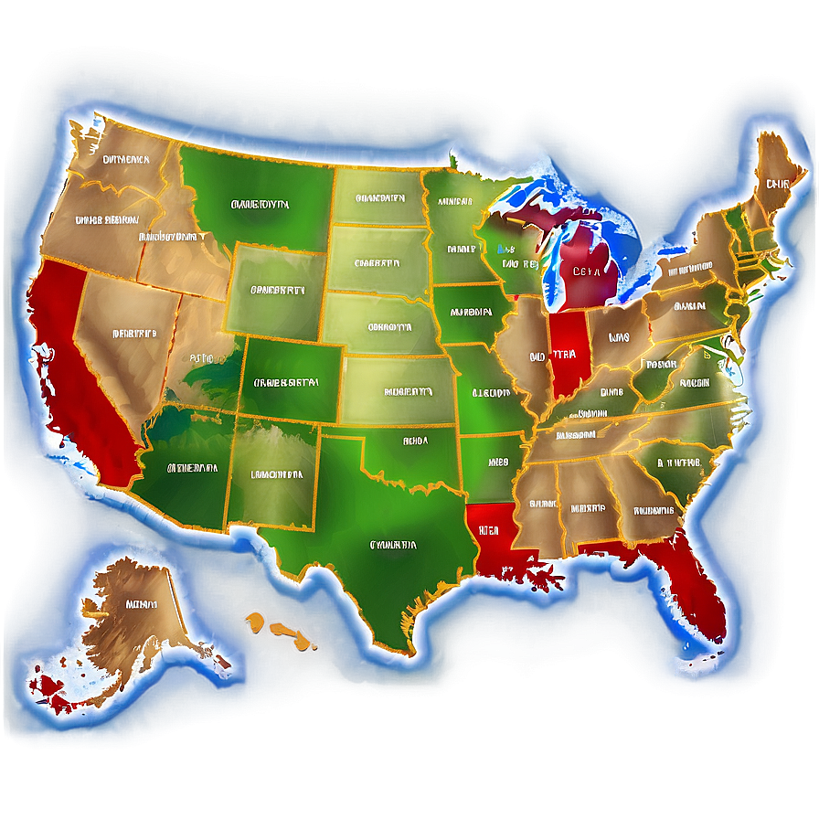 Usa Map With Highways Png Qig