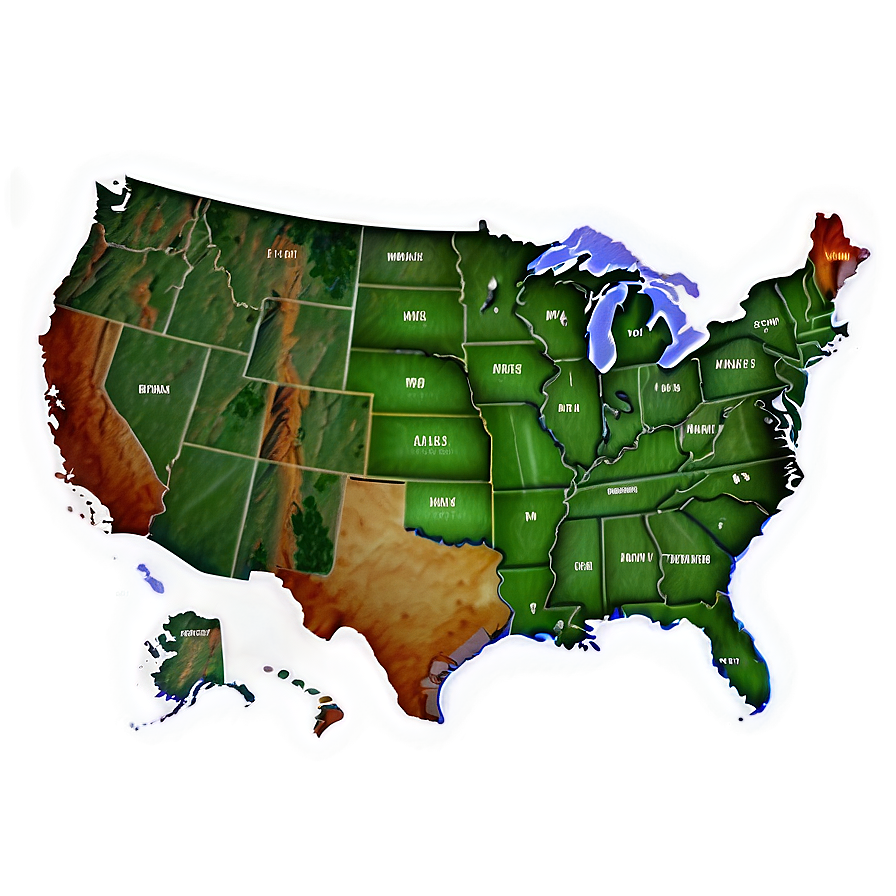 Usa Map With National Parks Png Smo88