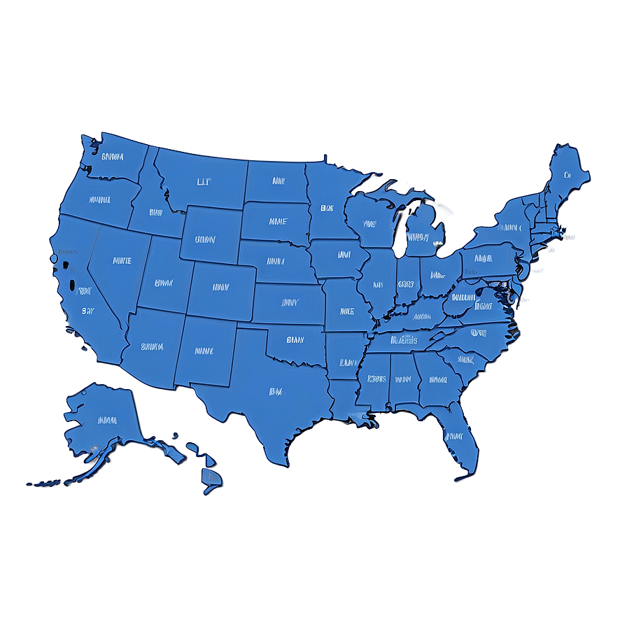 Usa Map With Regions Png 53