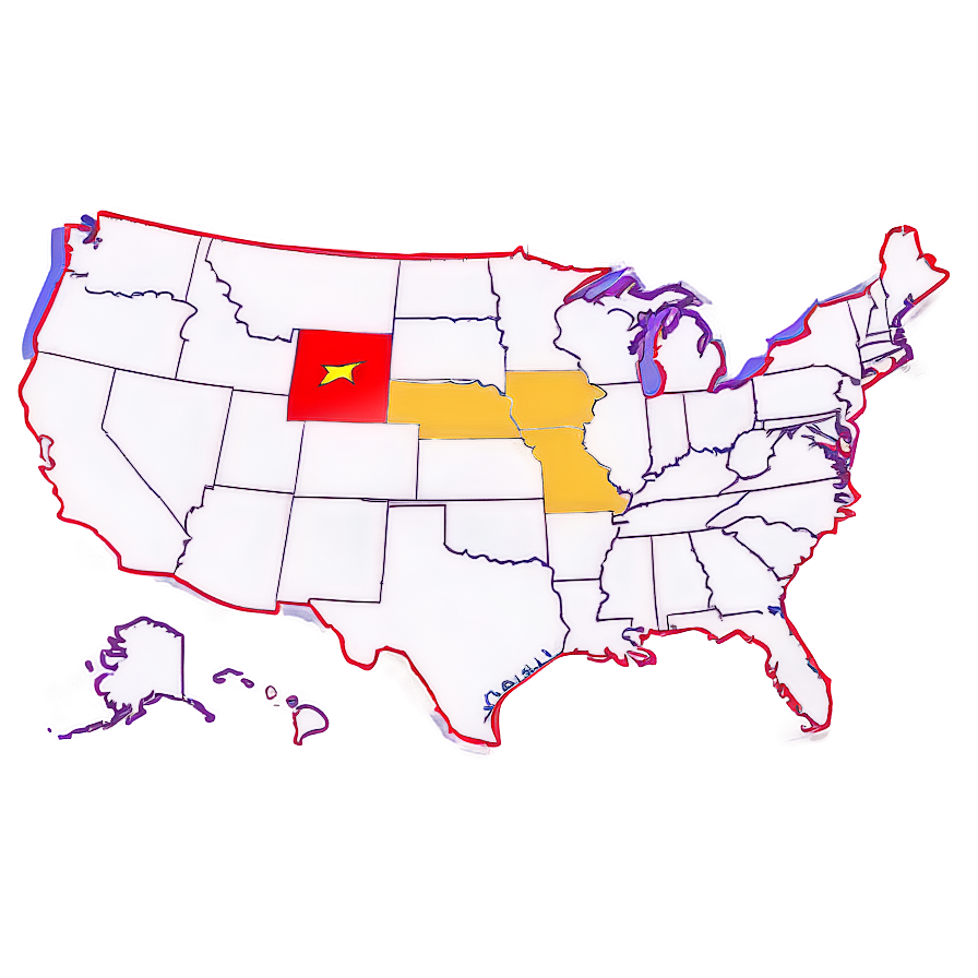 Usa Outline With States Png 28