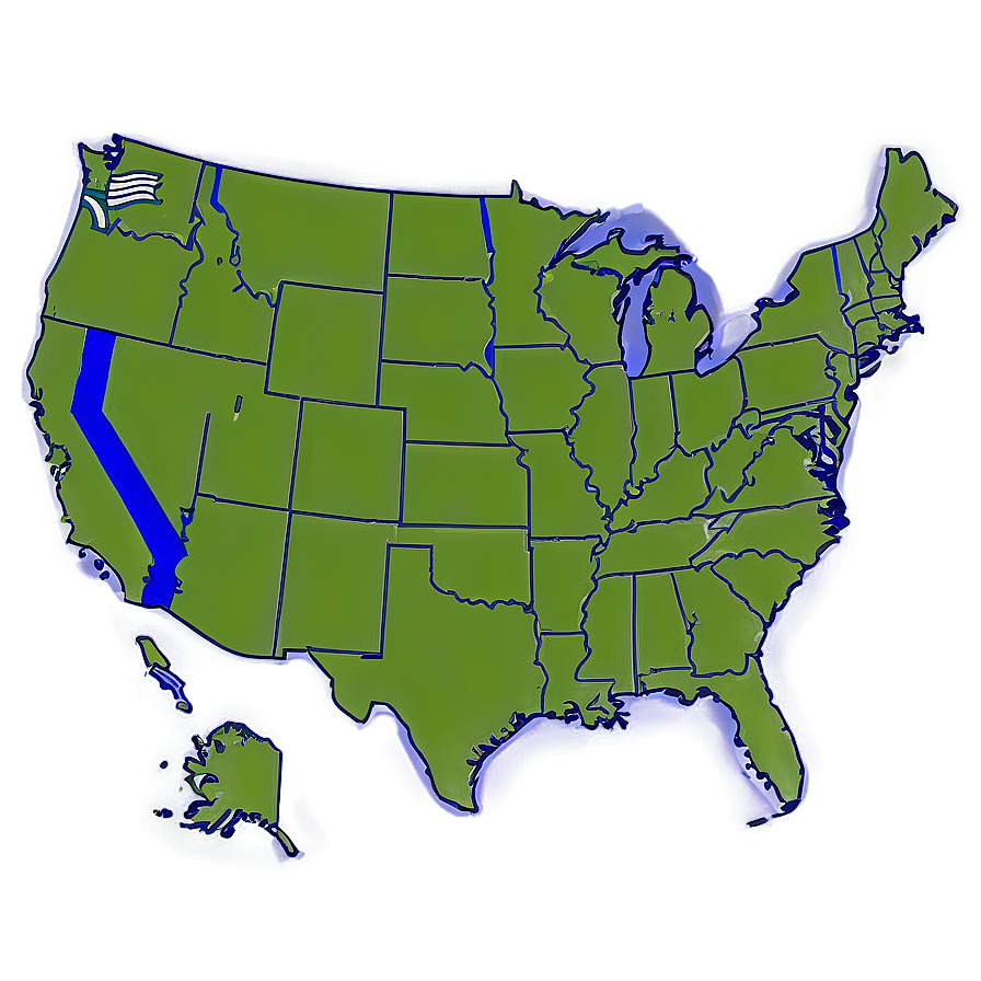 Usa State Borders Outline Png 06282024