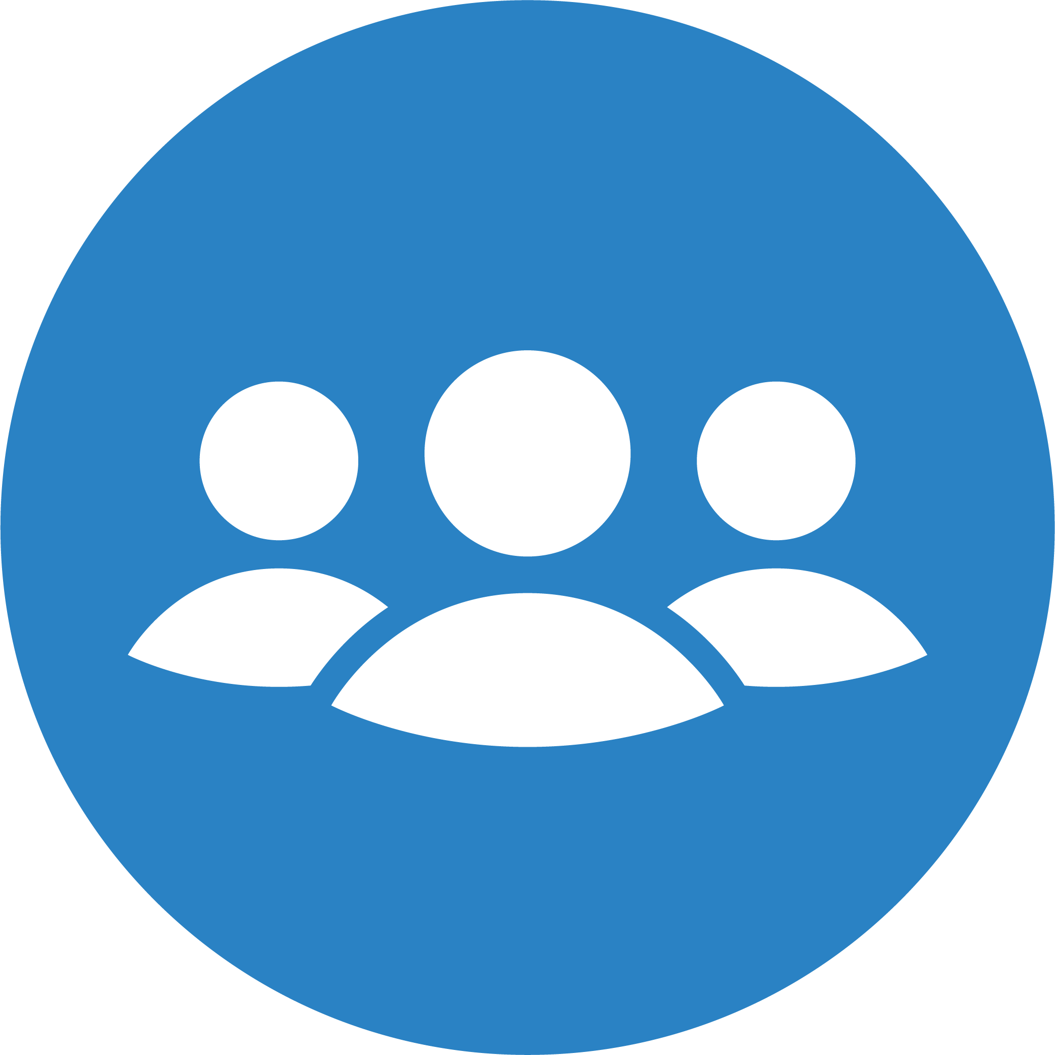 User Icon Blue Circle PNG with transparent background