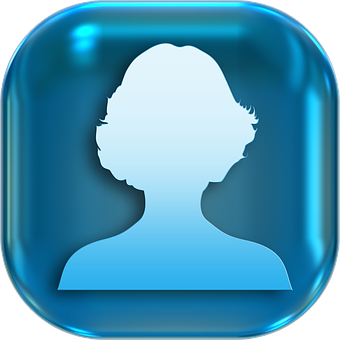 User Profile Icon Blue PNG with transparent background