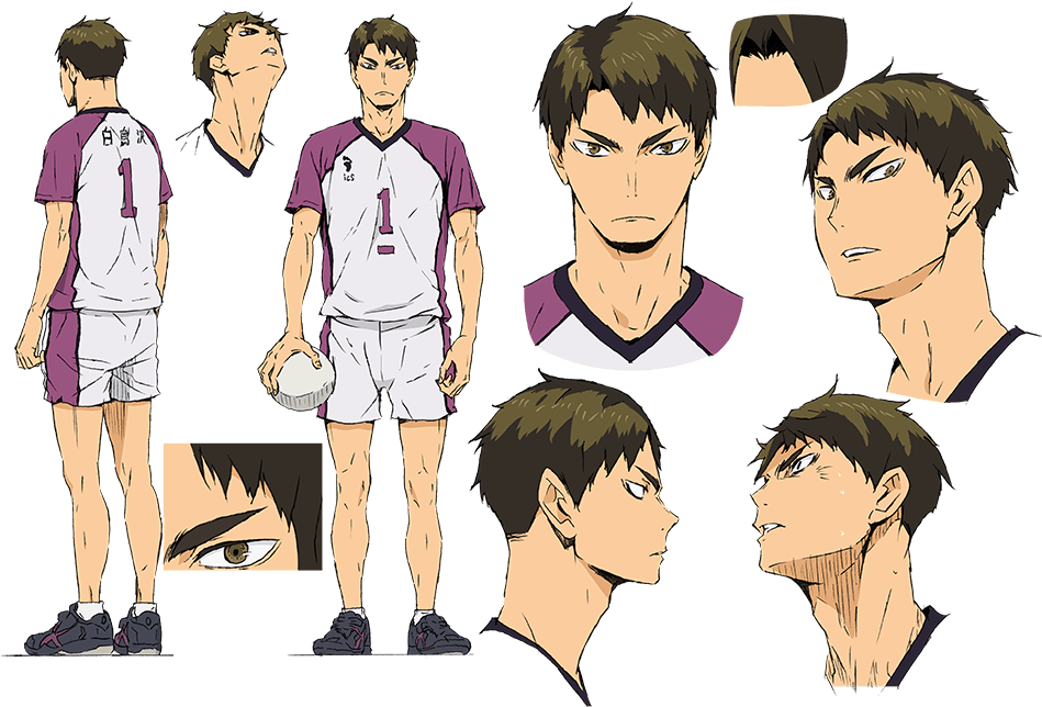 Ushijima Wakatoshi Character Design, HD Png Download PNG with transparent background