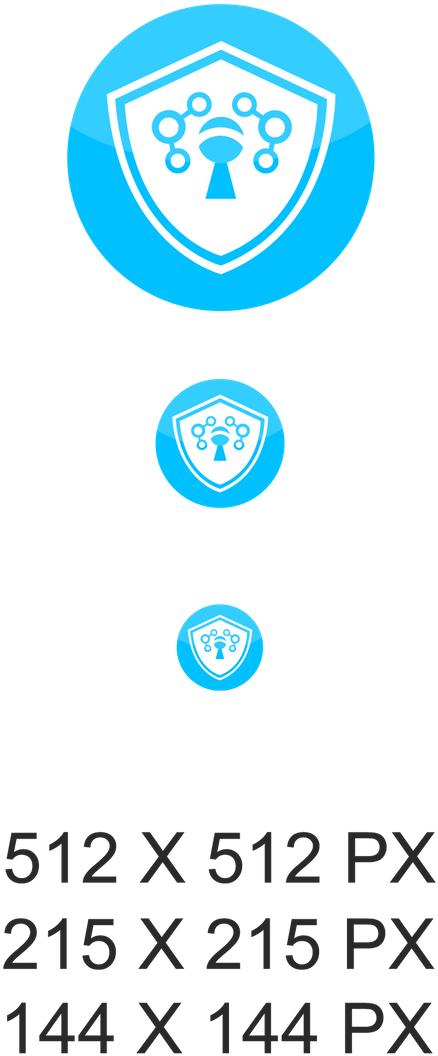 V P N Shield Icon Sizes