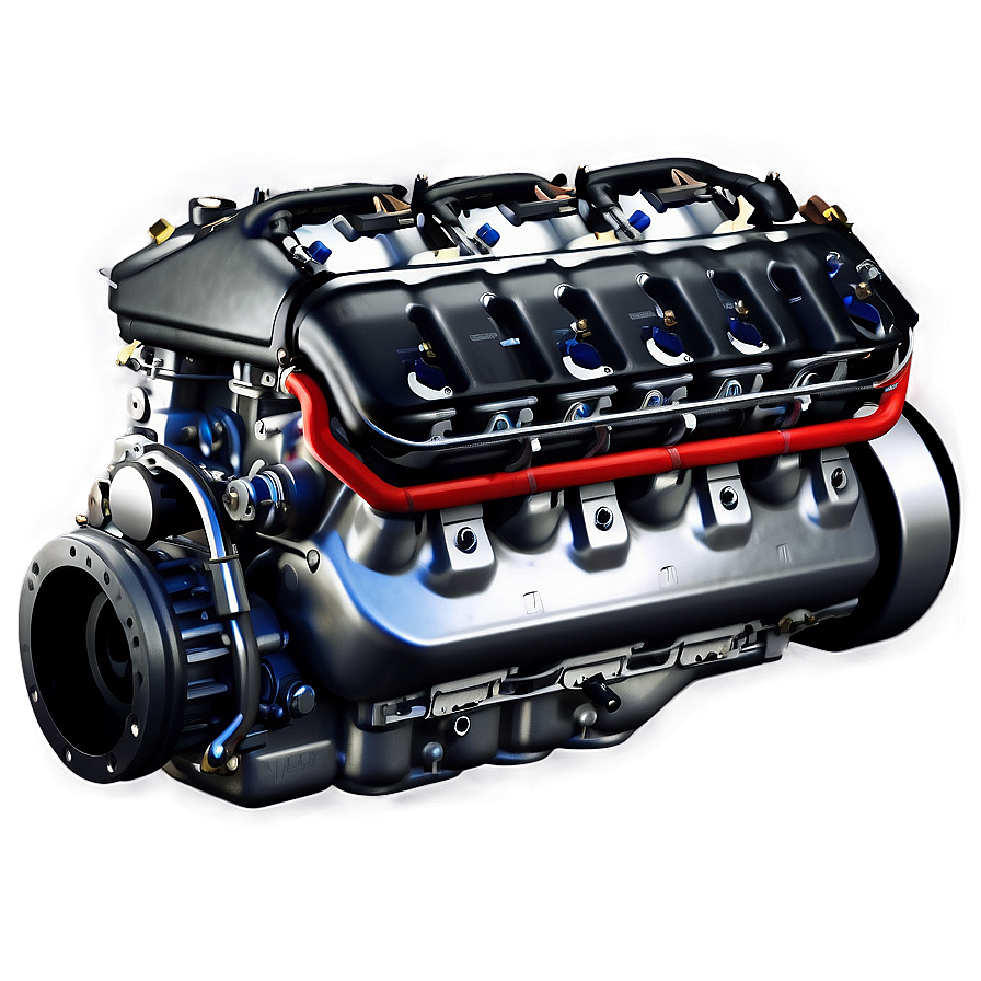 V8 Car Engine Design PNG qeb PNG image with a transparent background, free high-resolution download