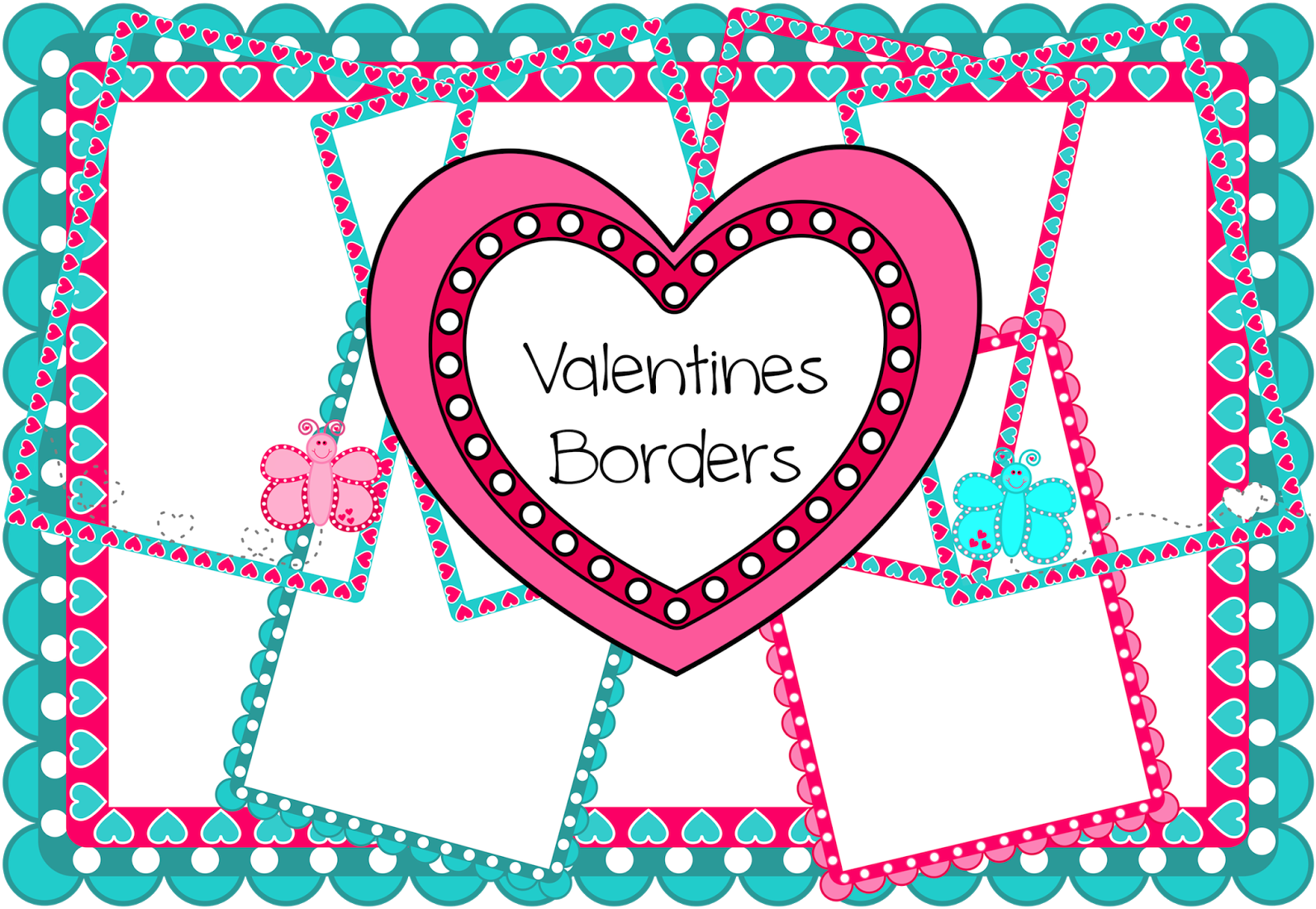 Valentine Heart Borders Graphic