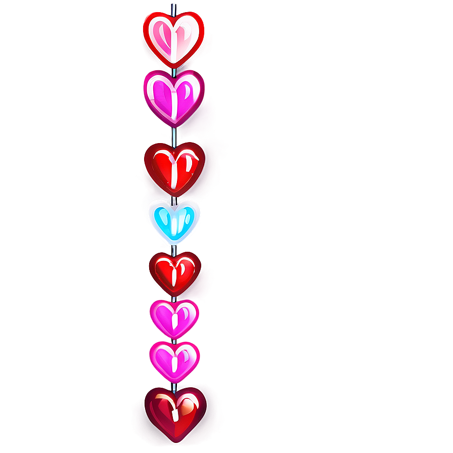 Valentine Heart Garland PNG cib PNG image with a transparent background, free high-resolution download