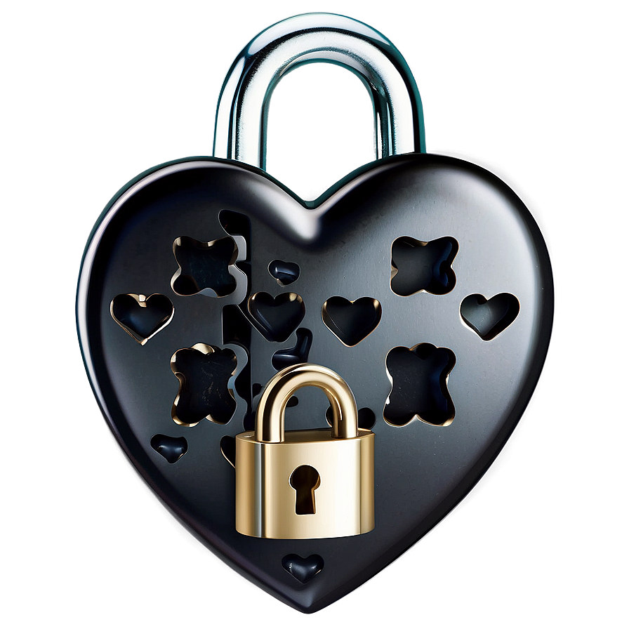 Valentine Heart Lock Png 05242024