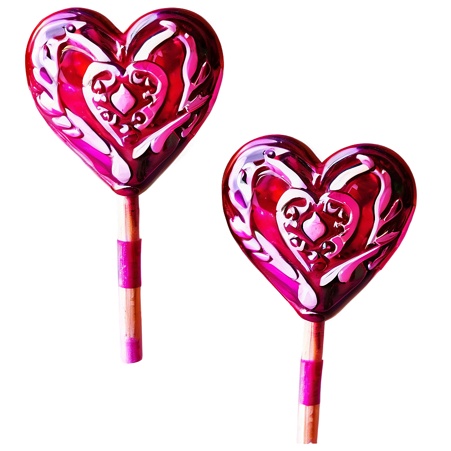 Valentine Heart Lollipop Png 06292024