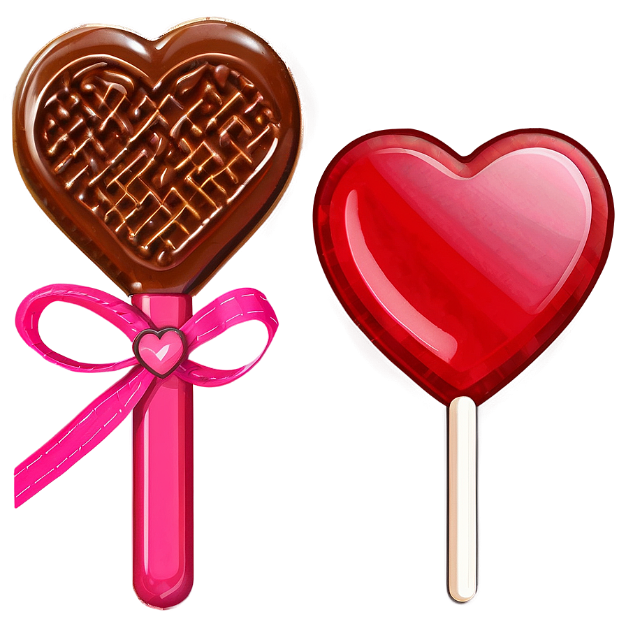 Valentine Heart Lollipop Png 06292024